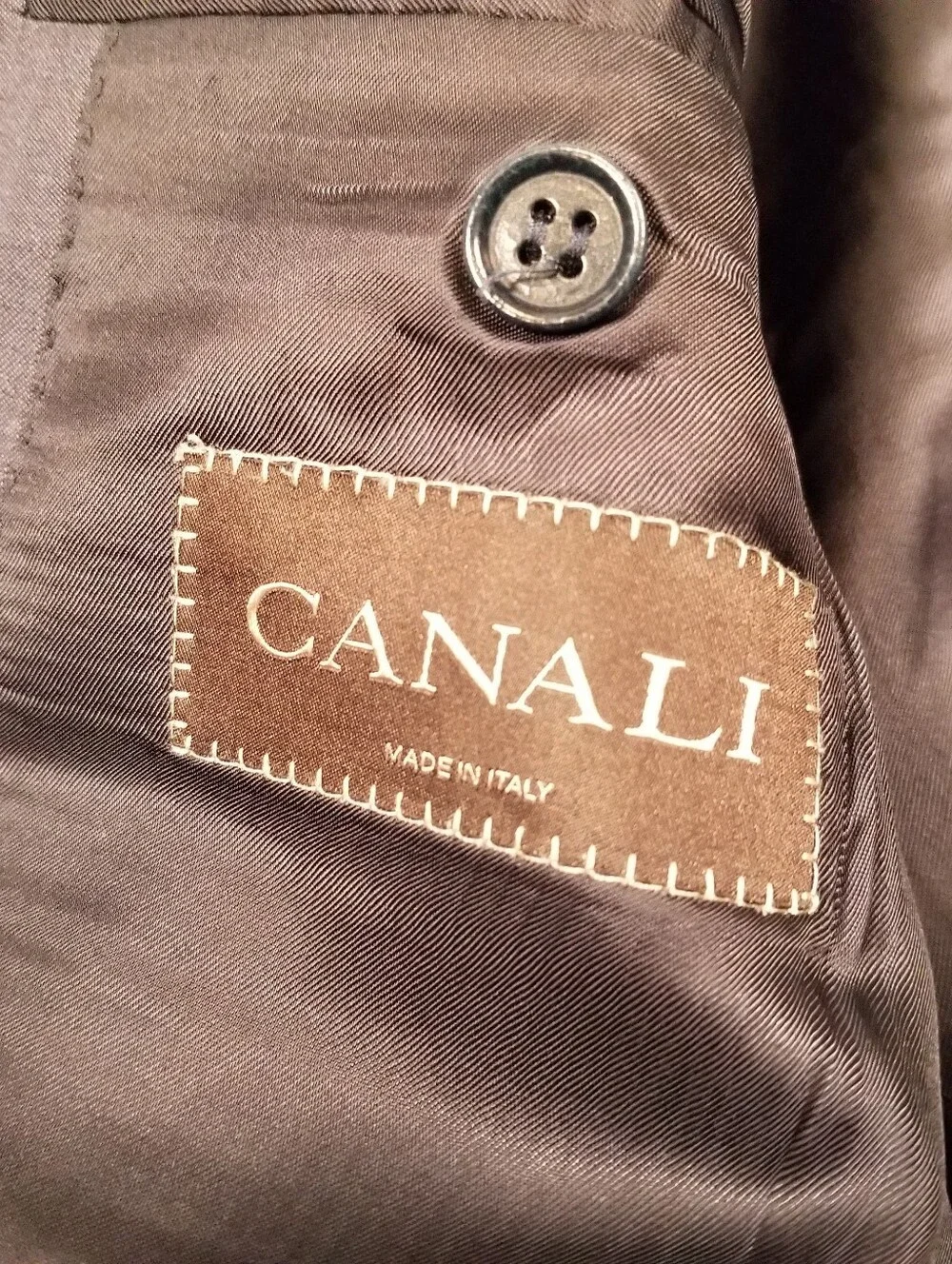 Canali Suit 2 Piece 50R EU (40R 32x30) Mens Navy Blue Rothmans Wool Two Button